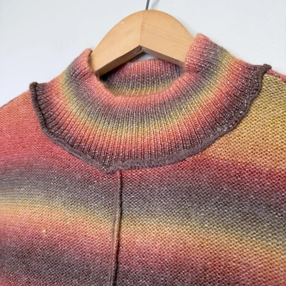 beachlunchlounge Sedona Spacedye Striped Mockneck Relaxed Pullover Knit Sweater - Picture 11 of 15